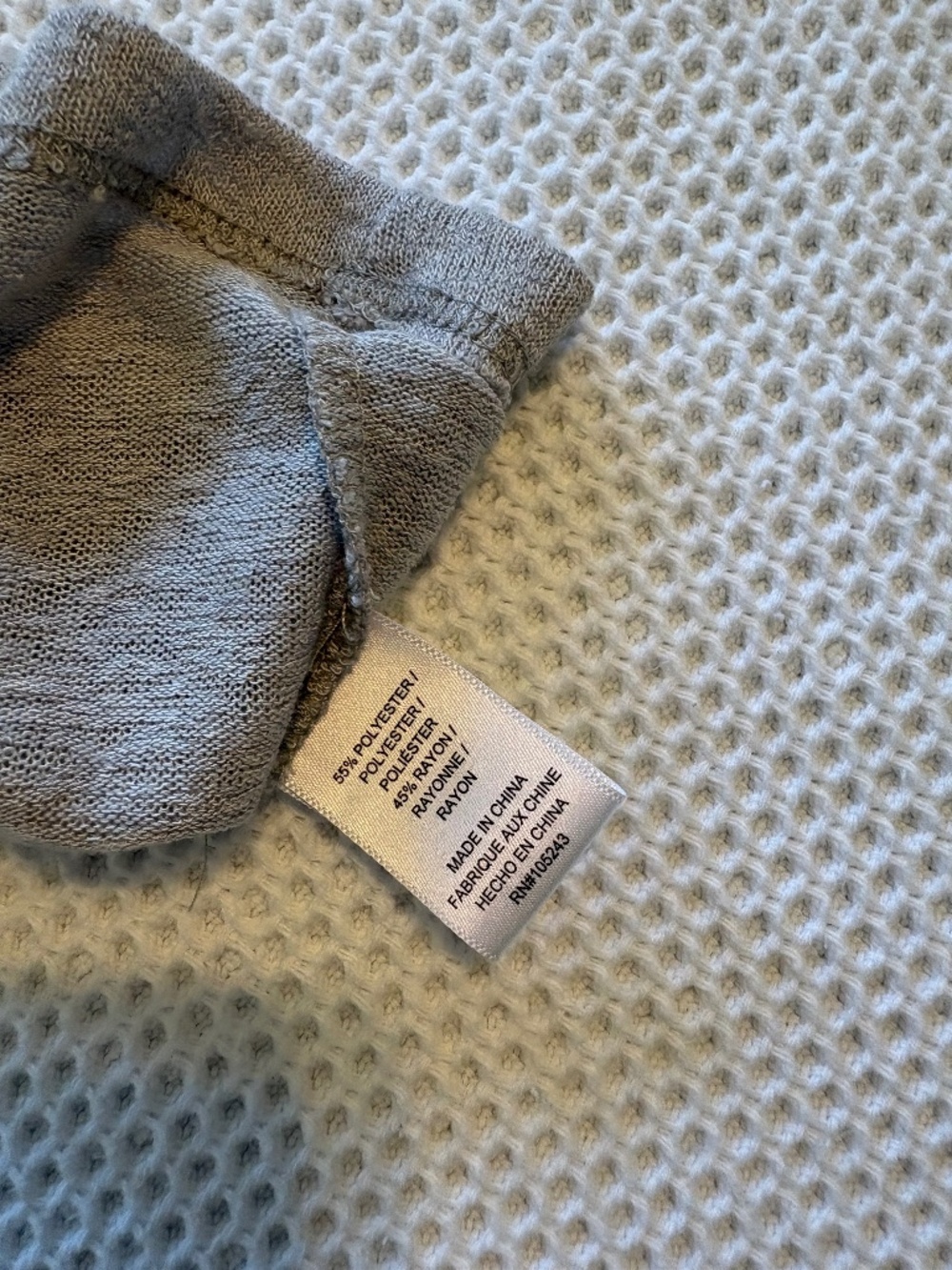 Bobeau women’s grey top size small